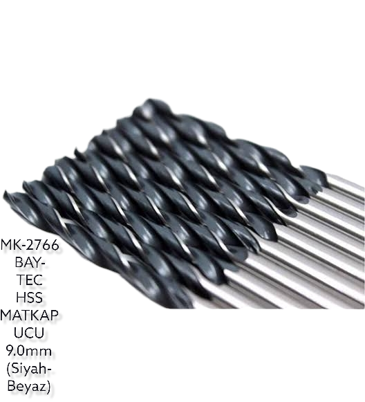 Bay-Tec Hss Matkap Ucu 9.0Mm (Siyah-Beyaz)