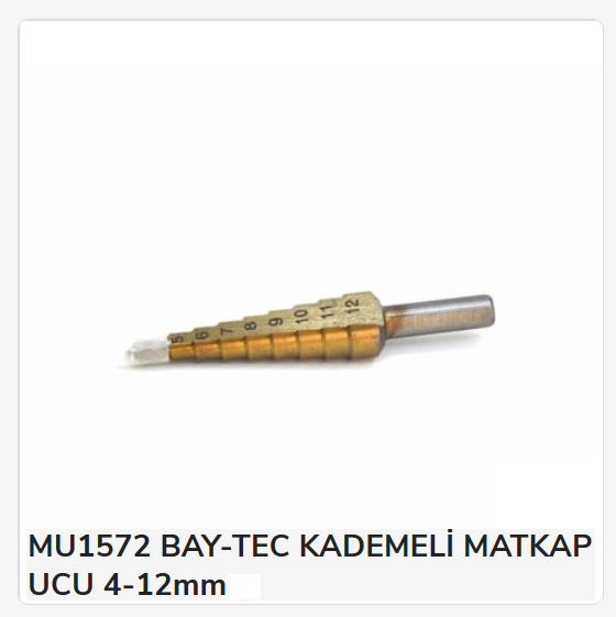 Bay-Tec Kademeli Matkap Ucu 4-12Mm