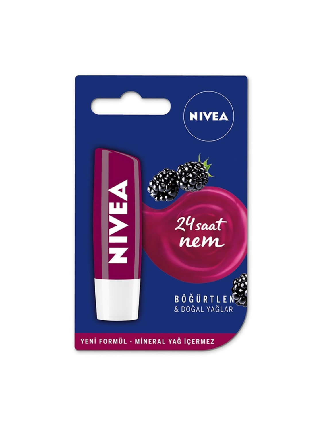 Nivea 4,8 Gr Böğürtlen Aromalı Lip Dudak Bakım Kremi