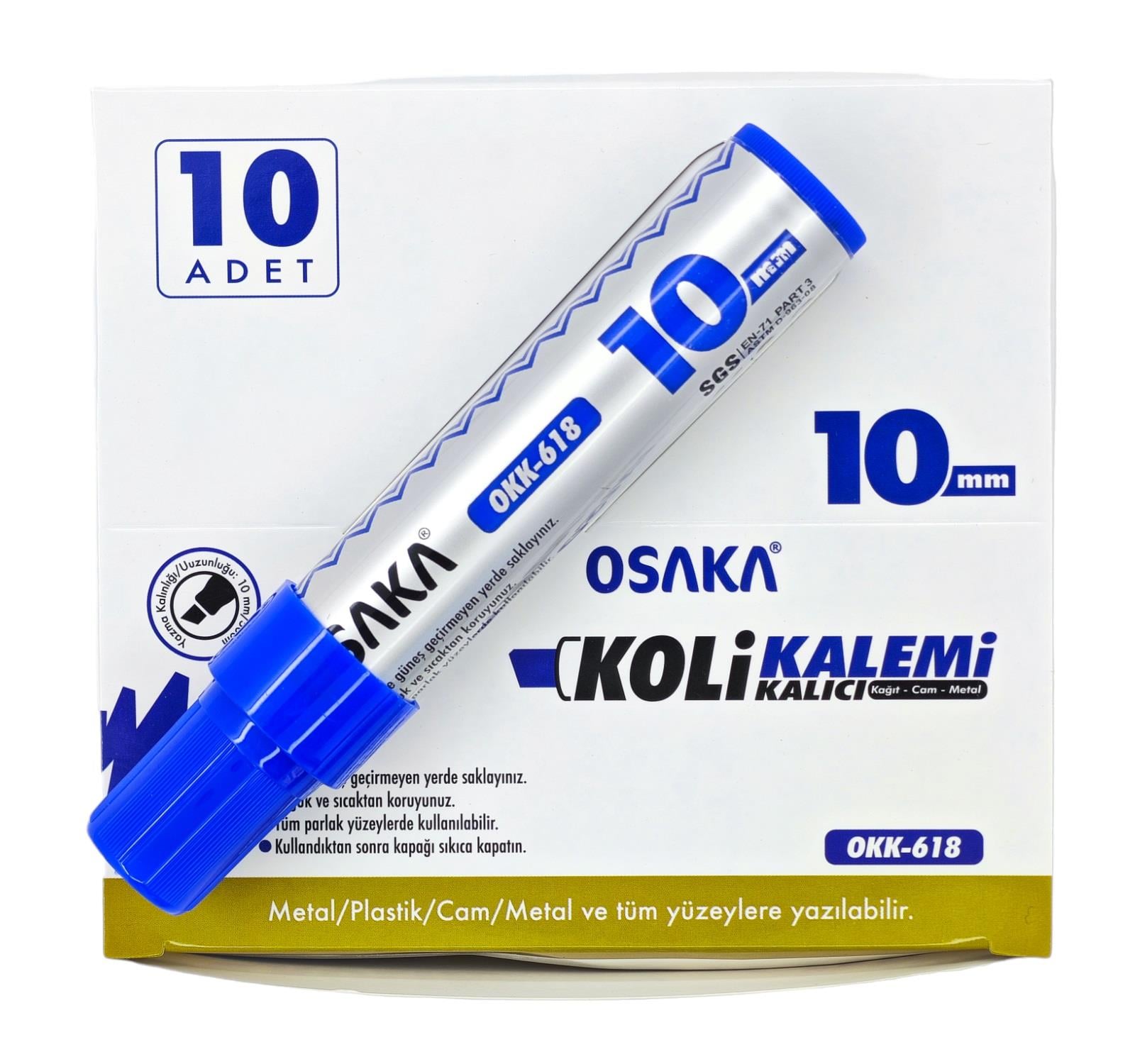 Osaka Jumbo Koli Kalemi 10Mm - Mavi