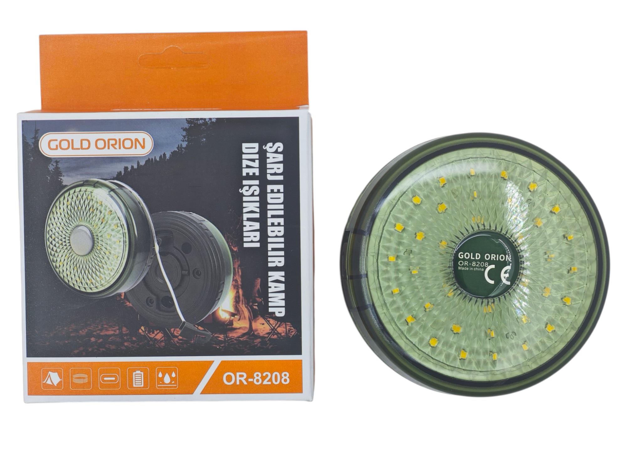 OR-8208   Gold Orion Şarjli Kamp Dize Işıkları
