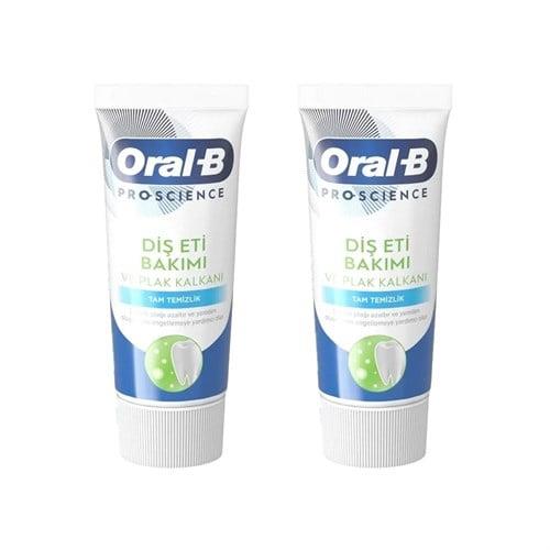 Oral-B Diş Macunu Diş Eti Bakımı ve Plak Kalkanı Tam Temizlik 2*50 ml