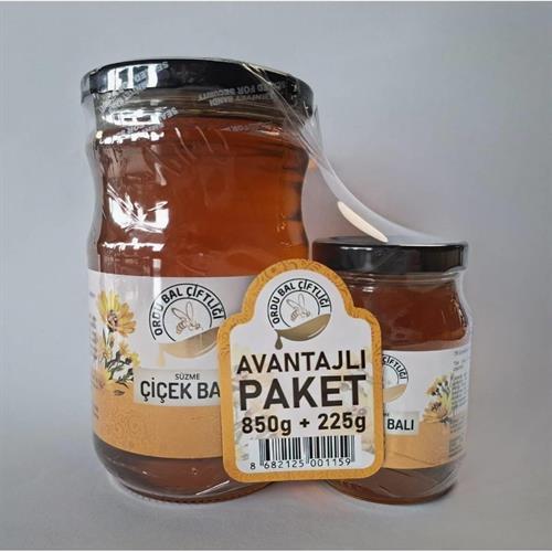 Ordu Bal Çiftliği Süzme Çiçek Balı 850+225 Gr Avantajlı Paket