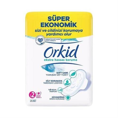 Orkid Hijyenik Ped Ultra Extra Dörtlü Uzun 16 lı