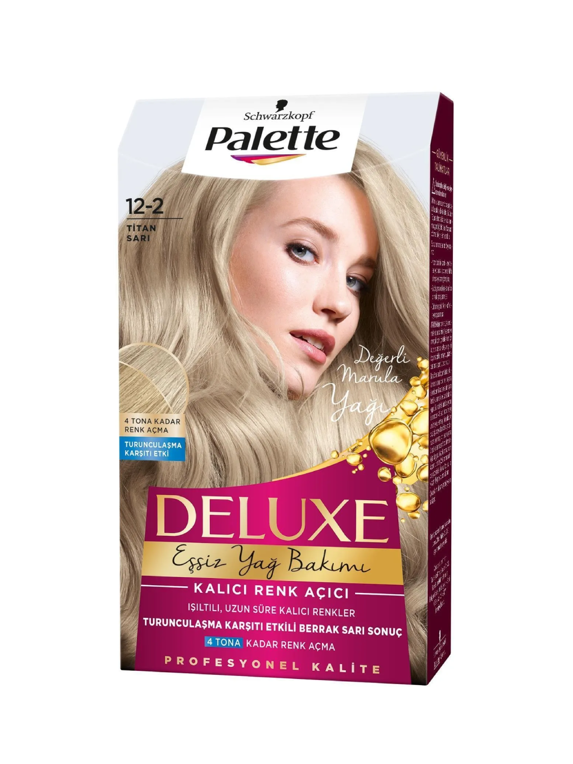 Palette Deluxe 12-2 Eşsiz Yağ Bakımı Saç Boyası Titan Sarı