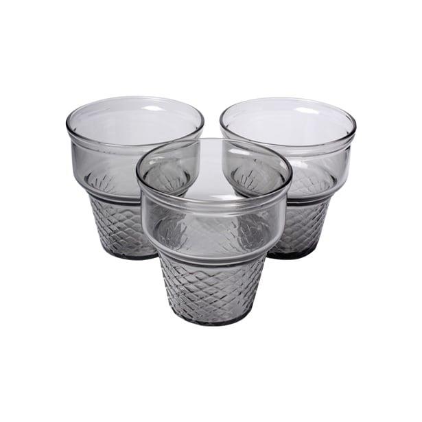 Paşabahçe Dondurmalık Gri 3Lü 410006