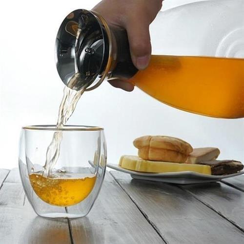 Perotti Çift Cidarlı Ahşap Kapaklı Bardak 250 ML