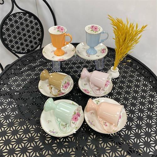Perotti Color  Flowe 6 Kişilik Kahve Fincan Takımı 16824