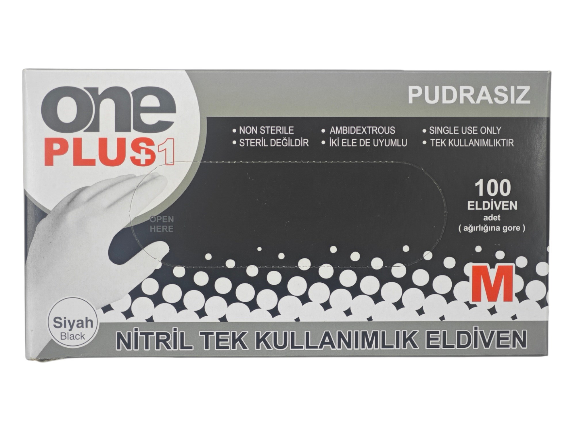PGD-048   One Plus (M) Pudrasız Siyah Nitril Eldiven
