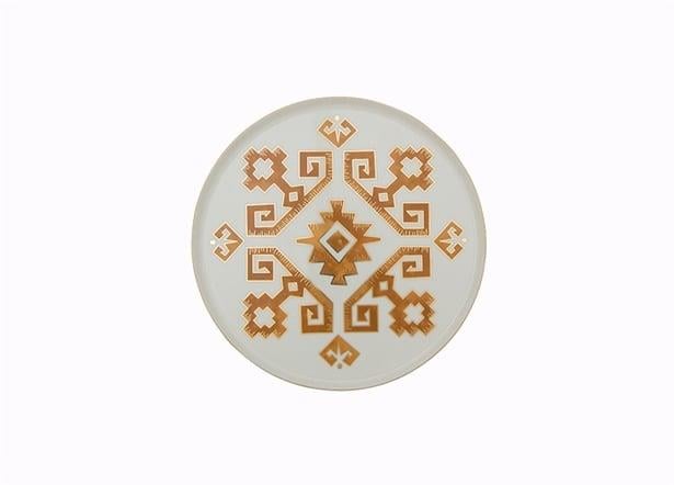 Porland Arabesque Desen1 Düz Tabak 18Cm