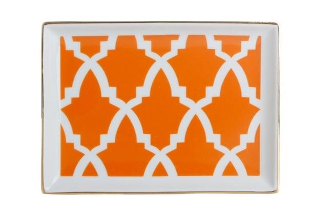 Porland Morocco Desen3 Turuncu Kahvaltı Tabağı 18Cm