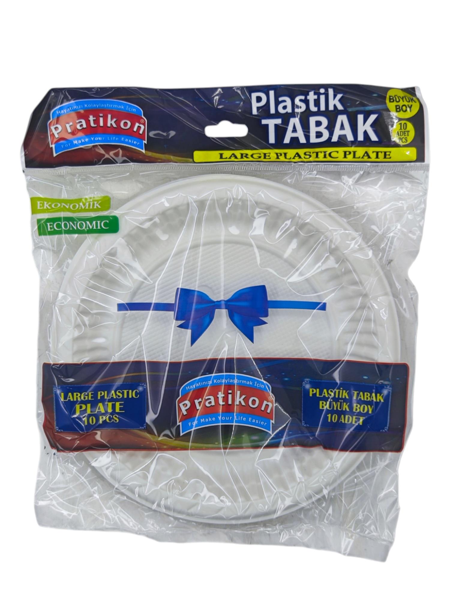 PR1144   Pratikon Plastik Tabak 10lu - Büyük