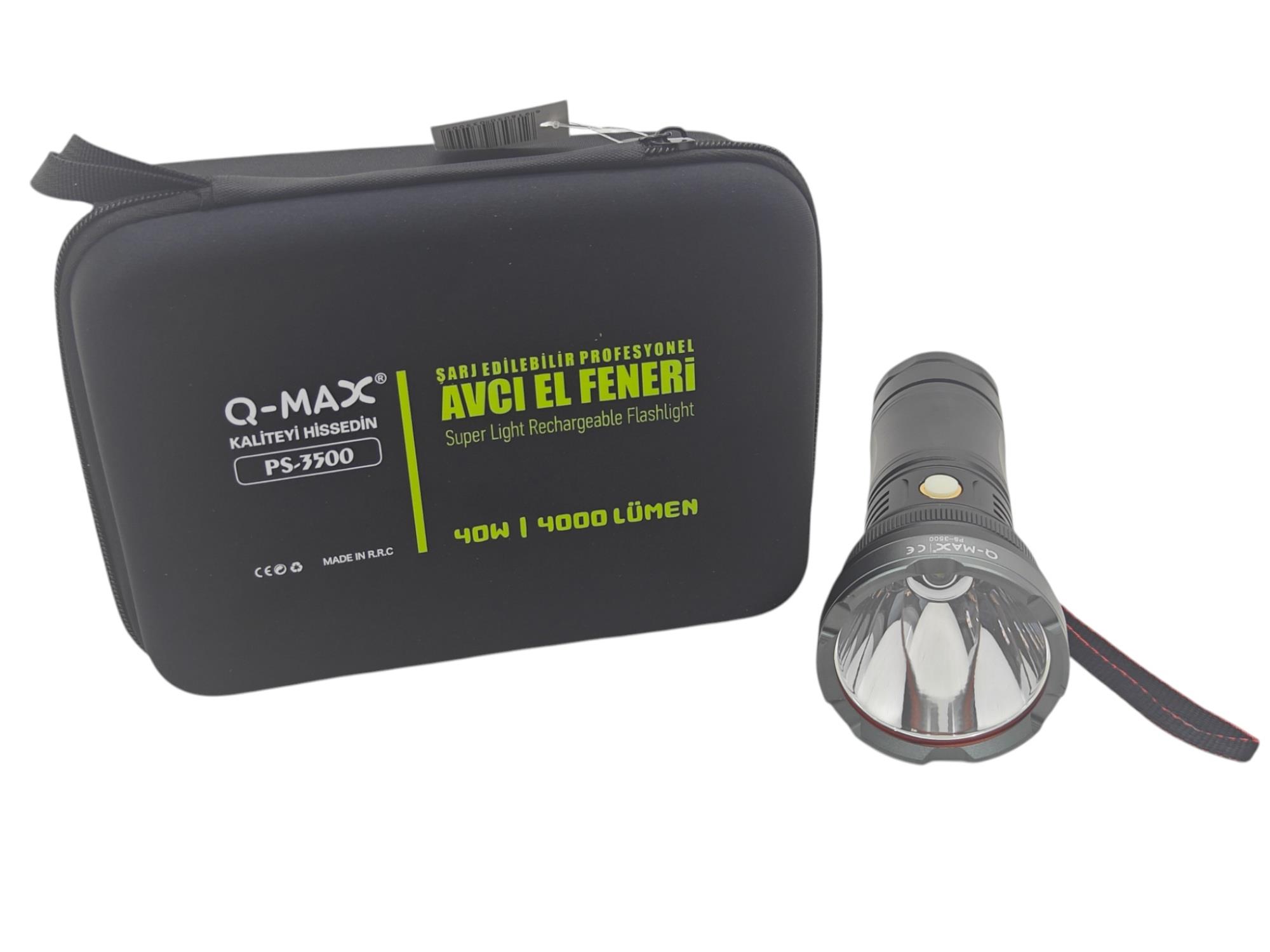 PS-3500   Q-Max 4000 Lümen 40W Zomlu Avcı Feneri
