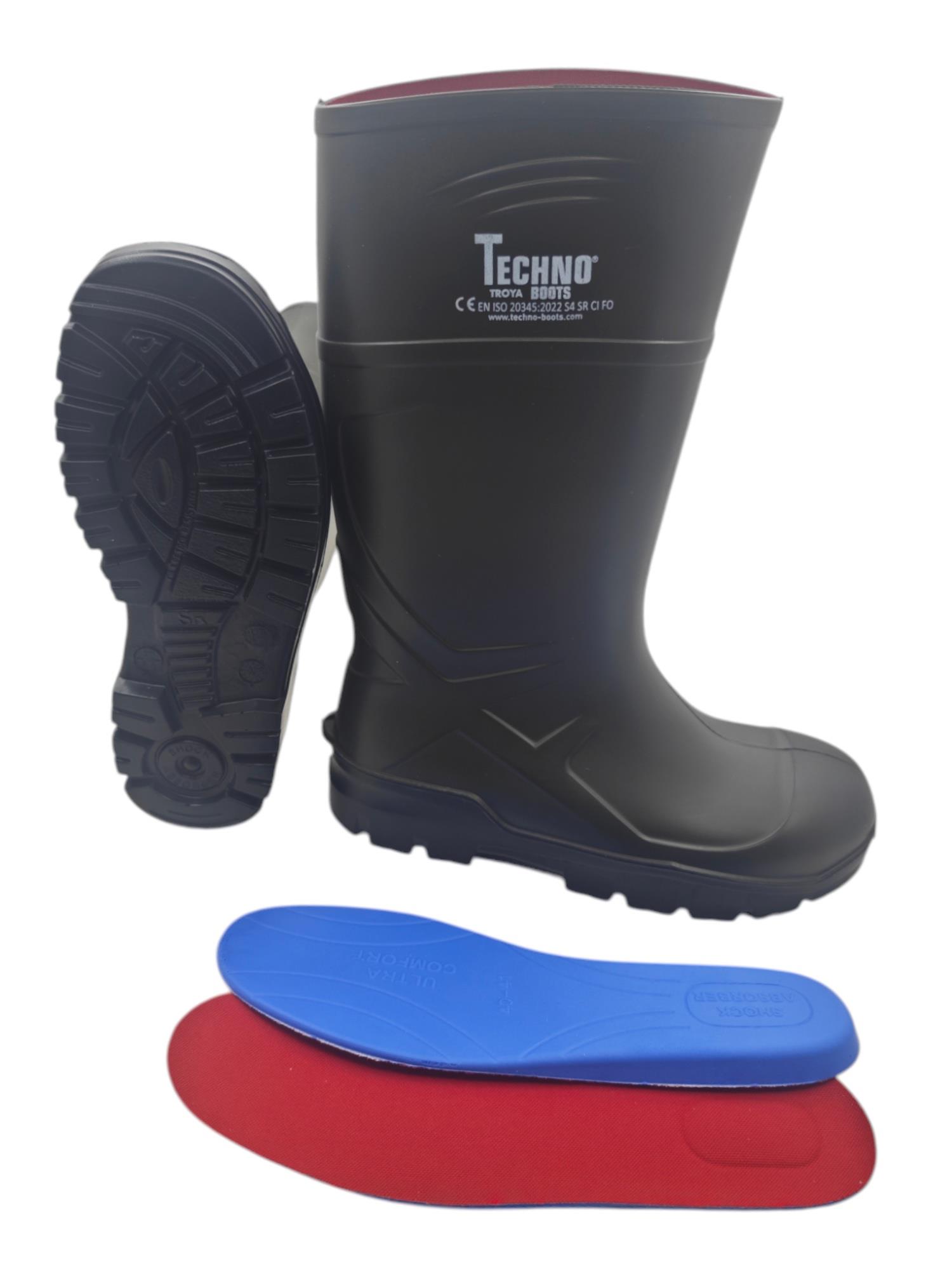 PU015440   Techno Boots Troya Çelik Burunlu PU Çizme S4 - 43
