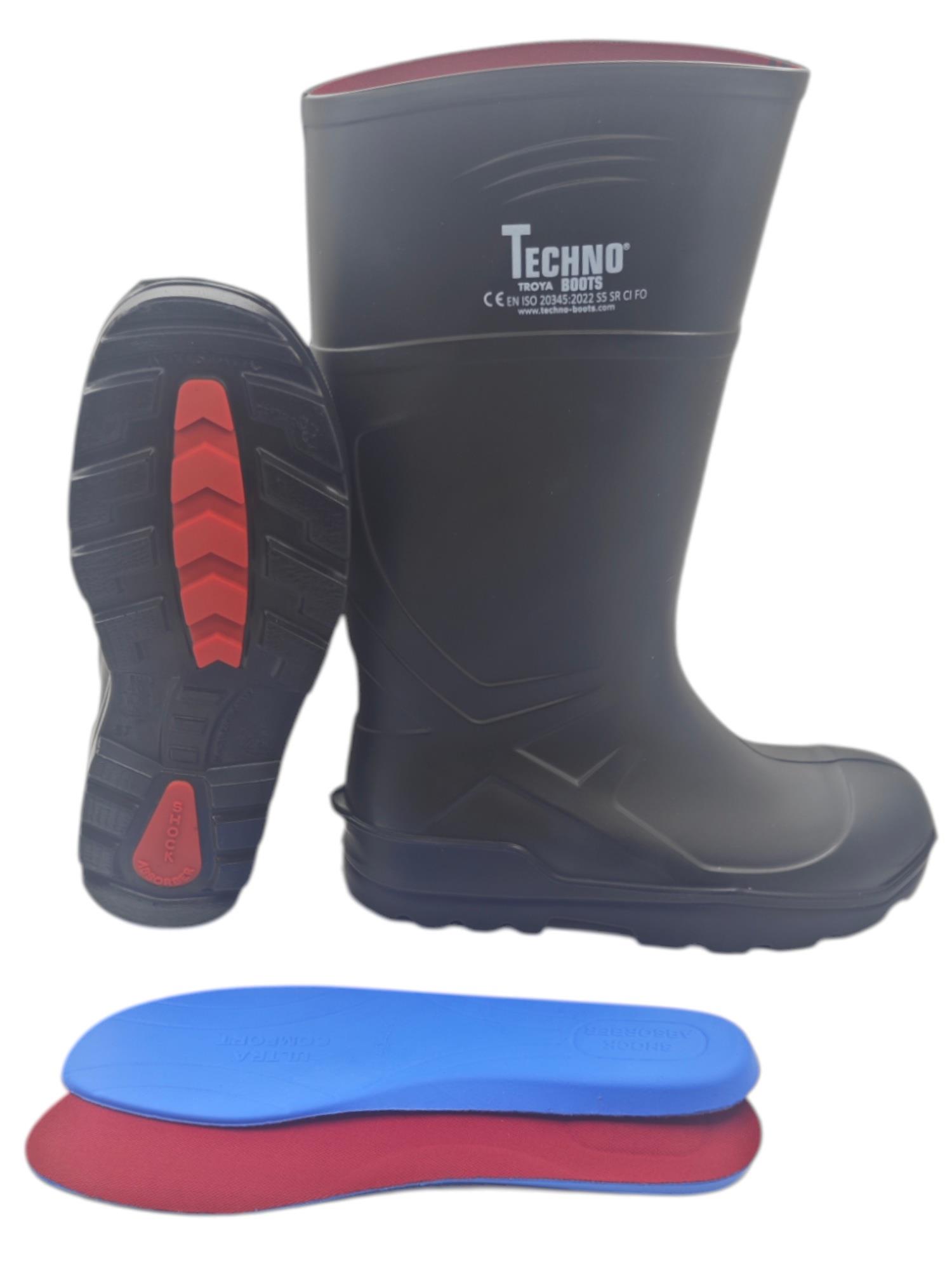 PU015540TPU   Techno Boots Troya Çelik Burunlu PU Çizme S5 - 41