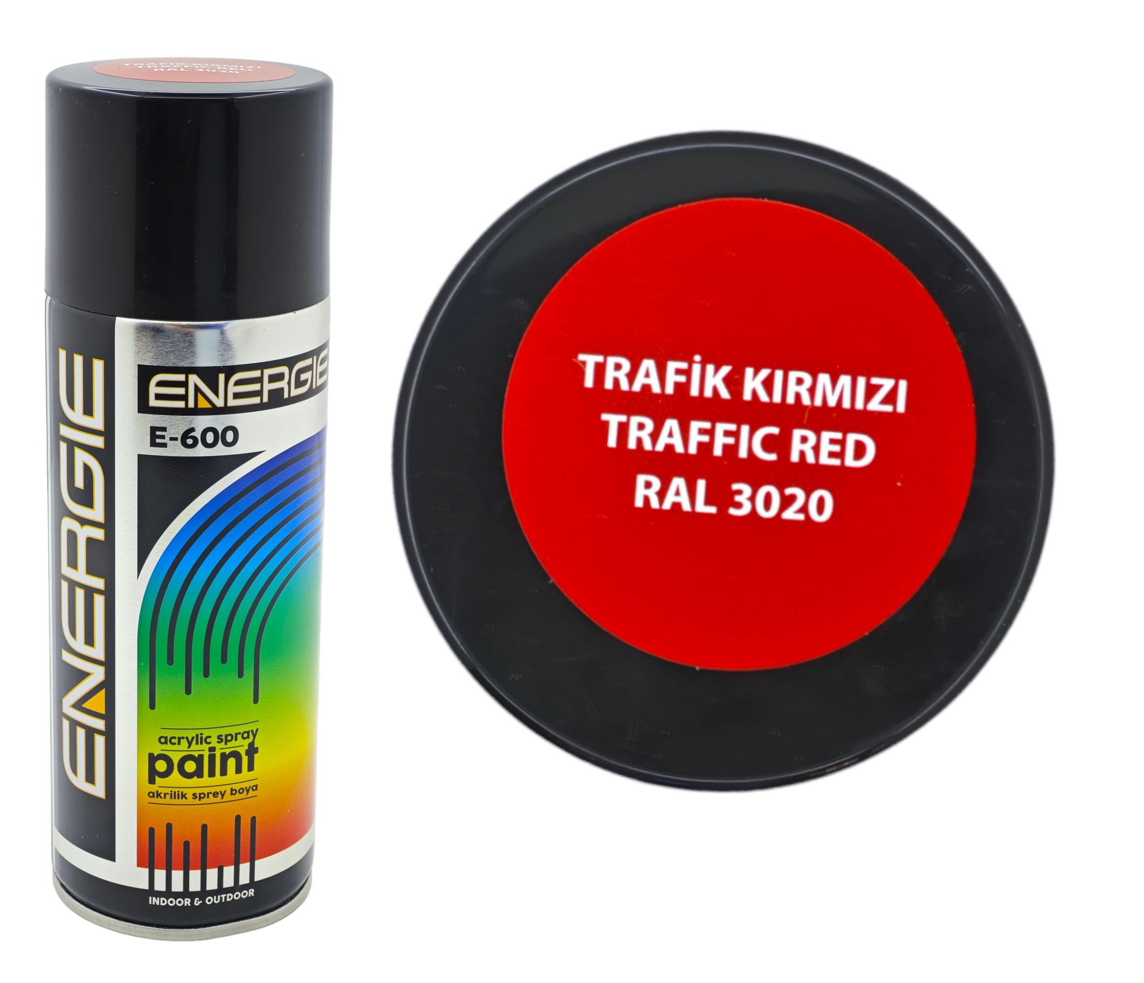 3020 Energıe E-600 Sprey Boya 400ml - Trafik Kırmızı