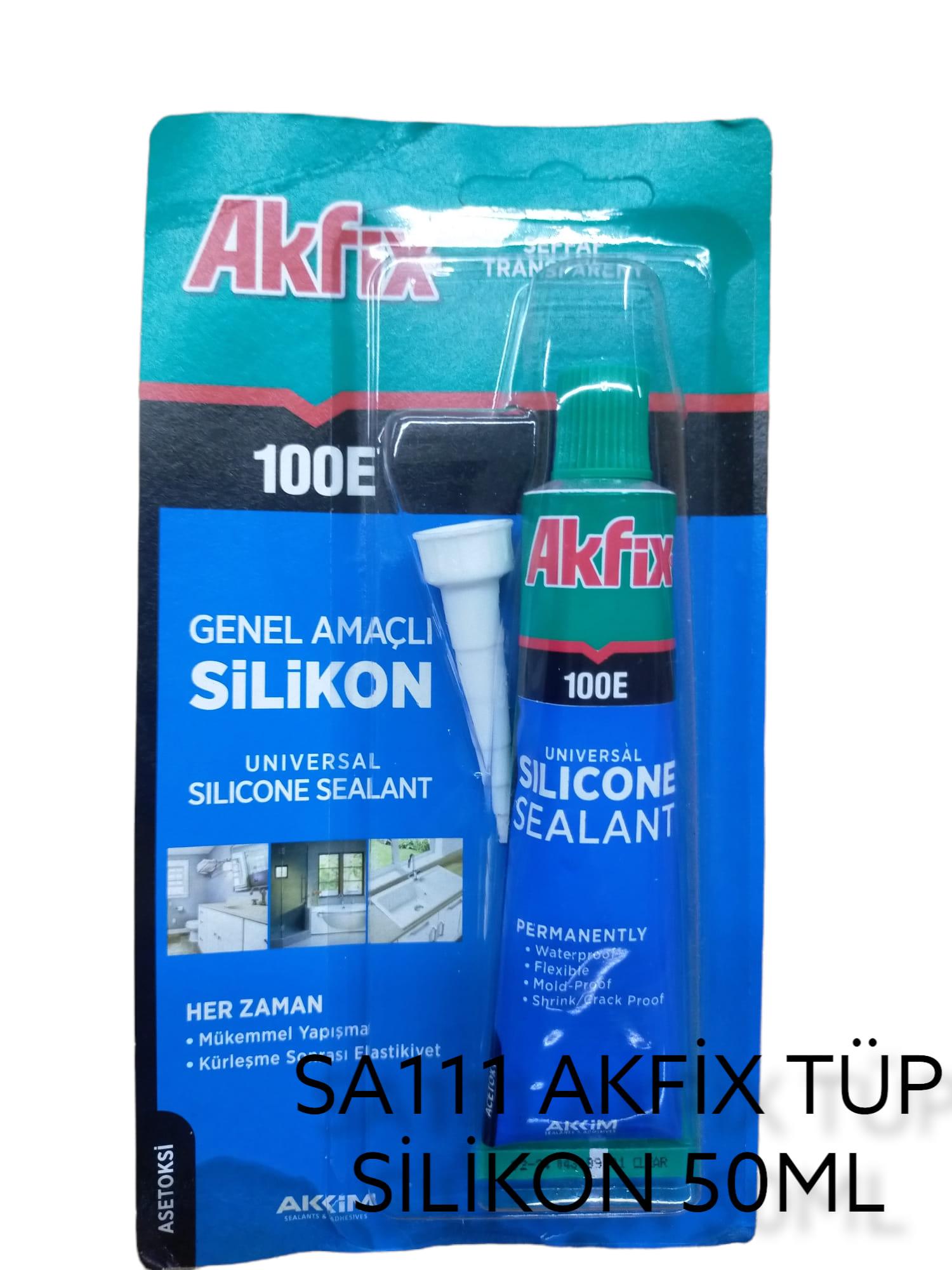Akfix 100E Silikon Tüp 50ml (Şeffaf)