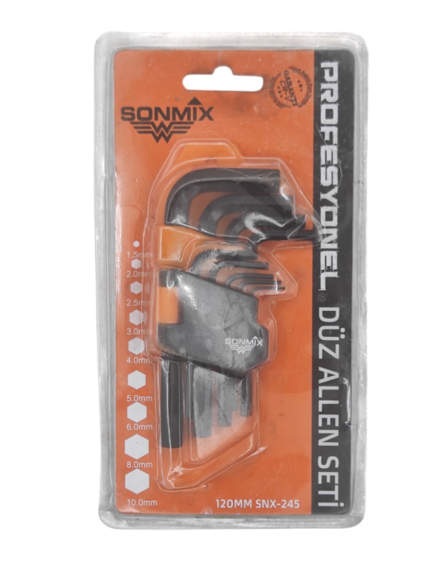 SNX-245   Sonmix Düz Alyan Anahtar Seti 9pcs 120mm