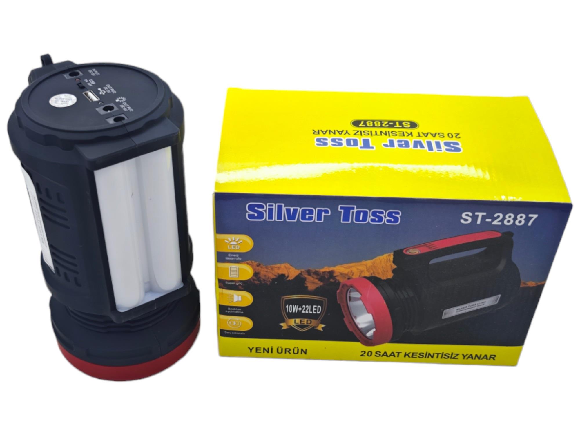 ST-2887   SILVER TOSS 5W+22LED ŞARJLI FENER