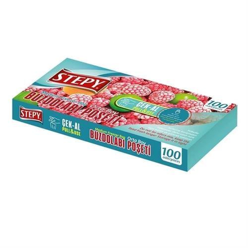 Stepy Pratik Çek-Al Buzdolabı Poşeti Orta Boy 100 Adet
