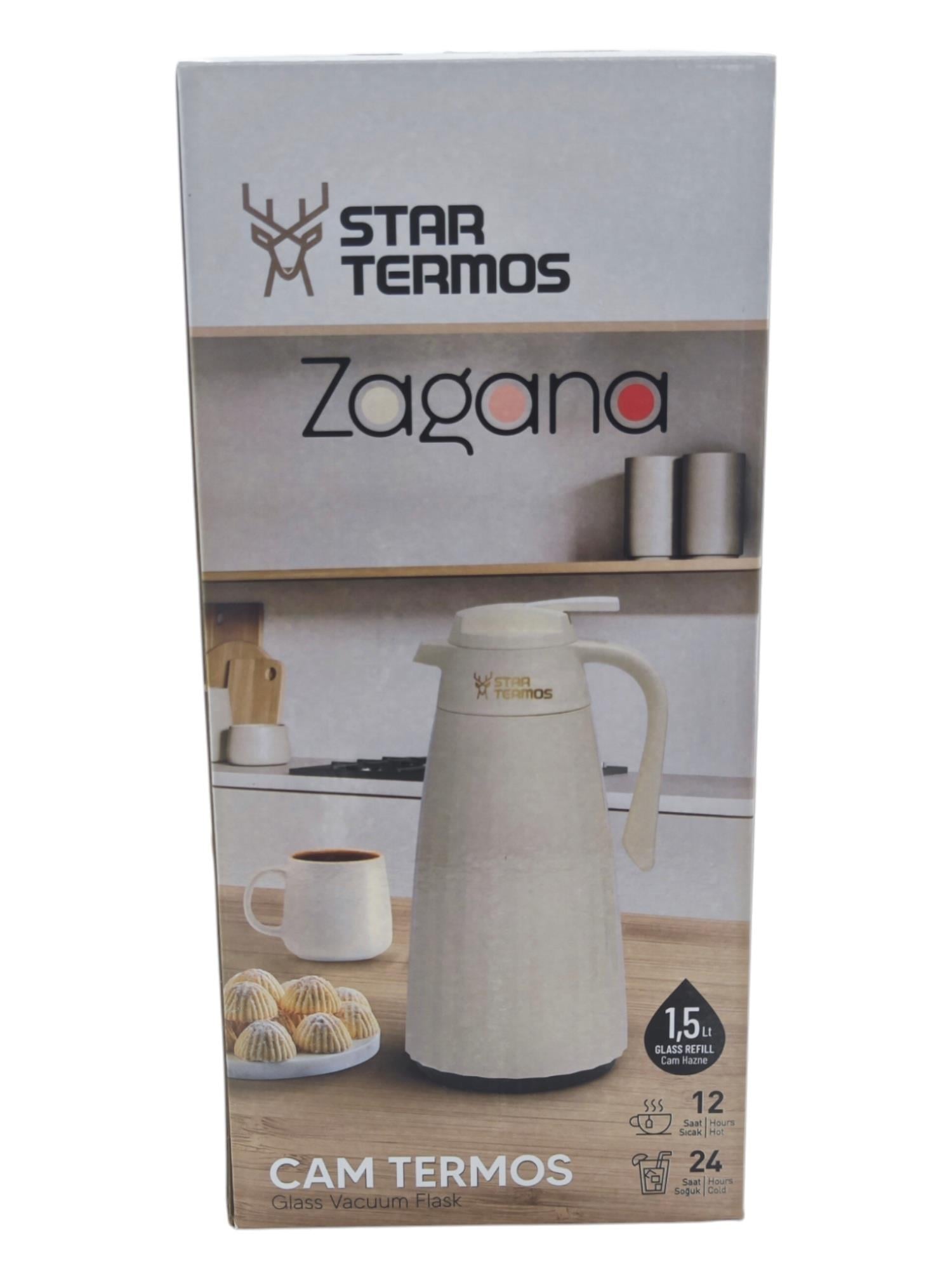STK-6162   Star Zagana Serisi Cam Termos 1.5lt