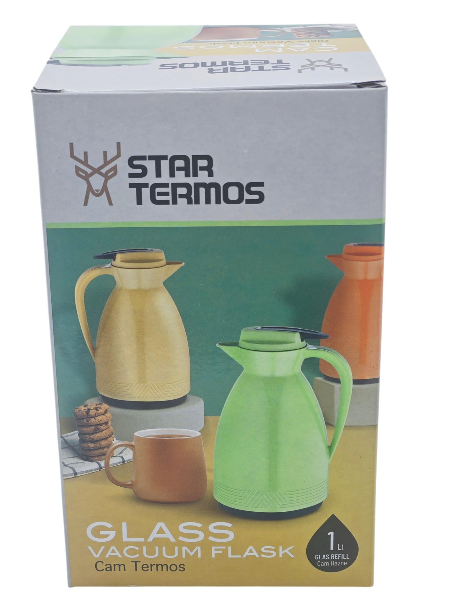 STK-6165   Star Morepse Serisi Cam Termos 1lt