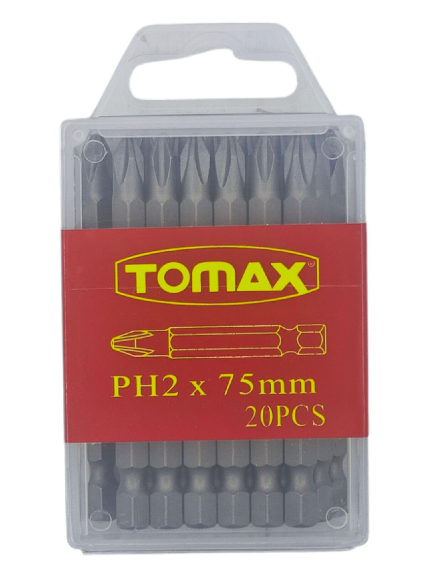 T-0219   Tomax Yıldız Bits Uç PH 2 75mm - Köşeli