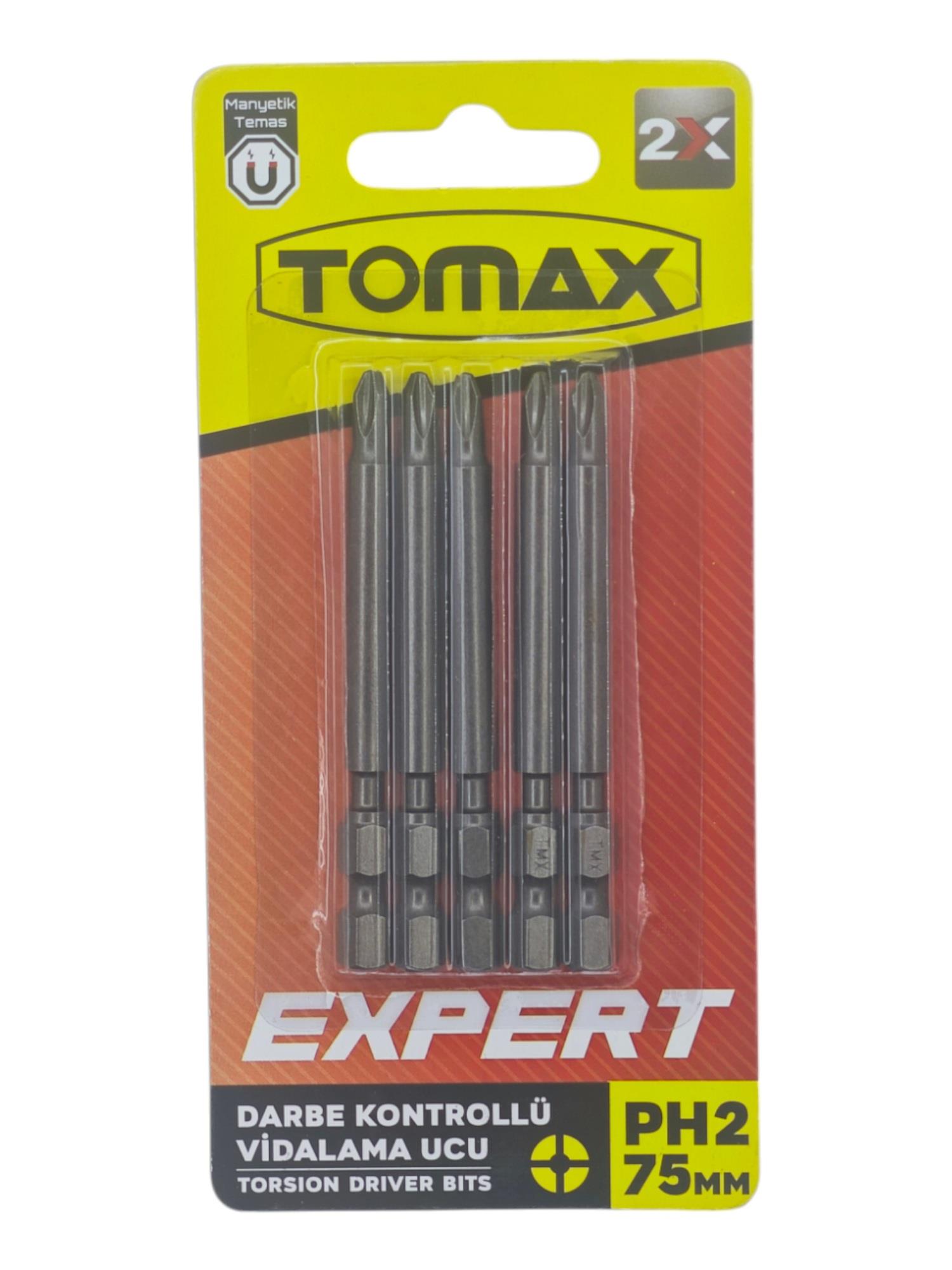 T-0363   Tomax Yıldız Bits Uç PH 2X 75mm - Yuvarlak