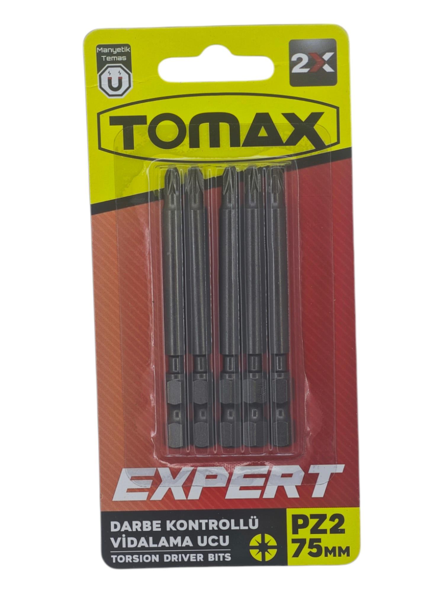 T-0393   Tomax Yıldız Bits Uç PZ 2X 75mm - Yuvarlak