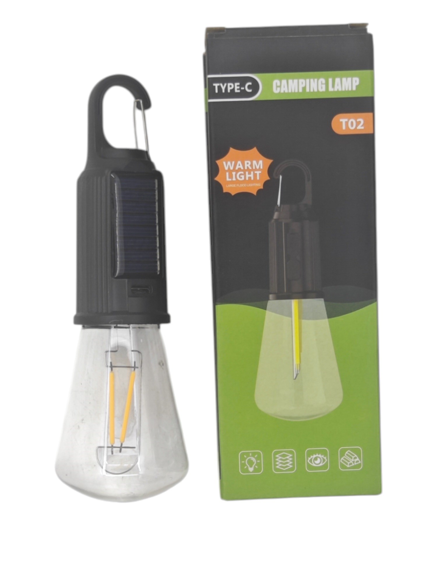 T02   Winnboss Type-C+Solar Şarjlı Led Lamba