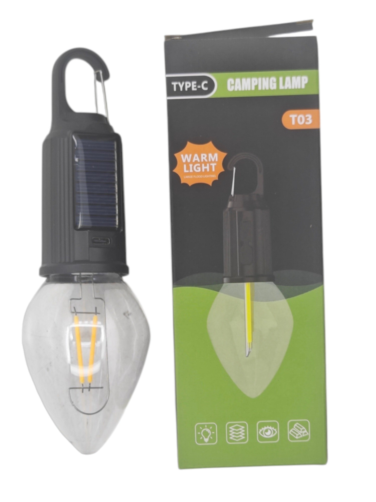 T03   Winnboss Type-C+Solar Şarjlı Led Lamba