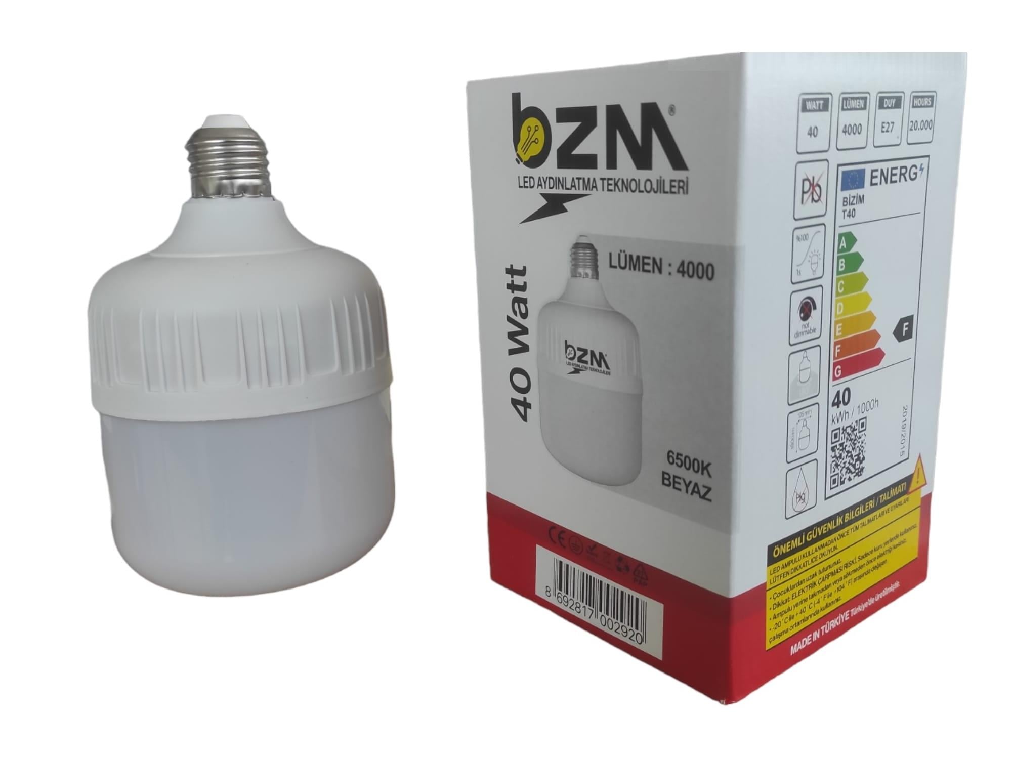 Bzm E27-40W Led Torc Ampul