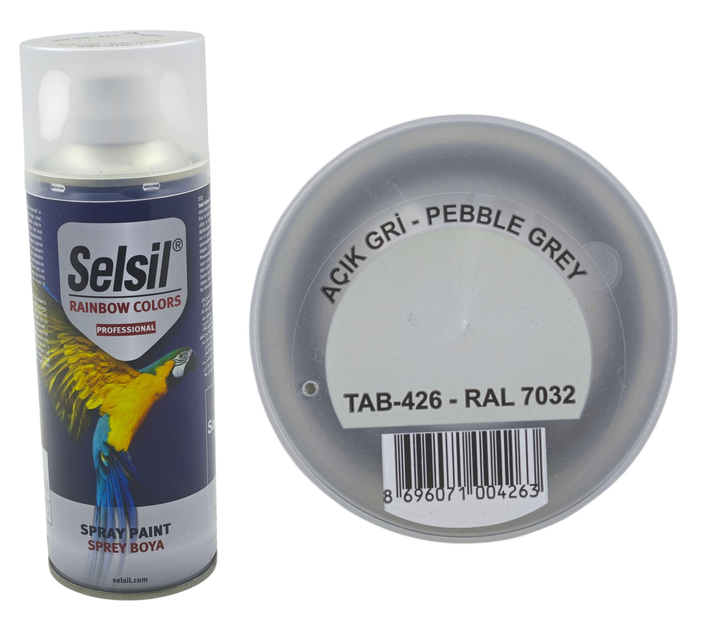 TAB-426   Selsil Raınbow Akrilik Sprey Boya 400ml - Açık Gri