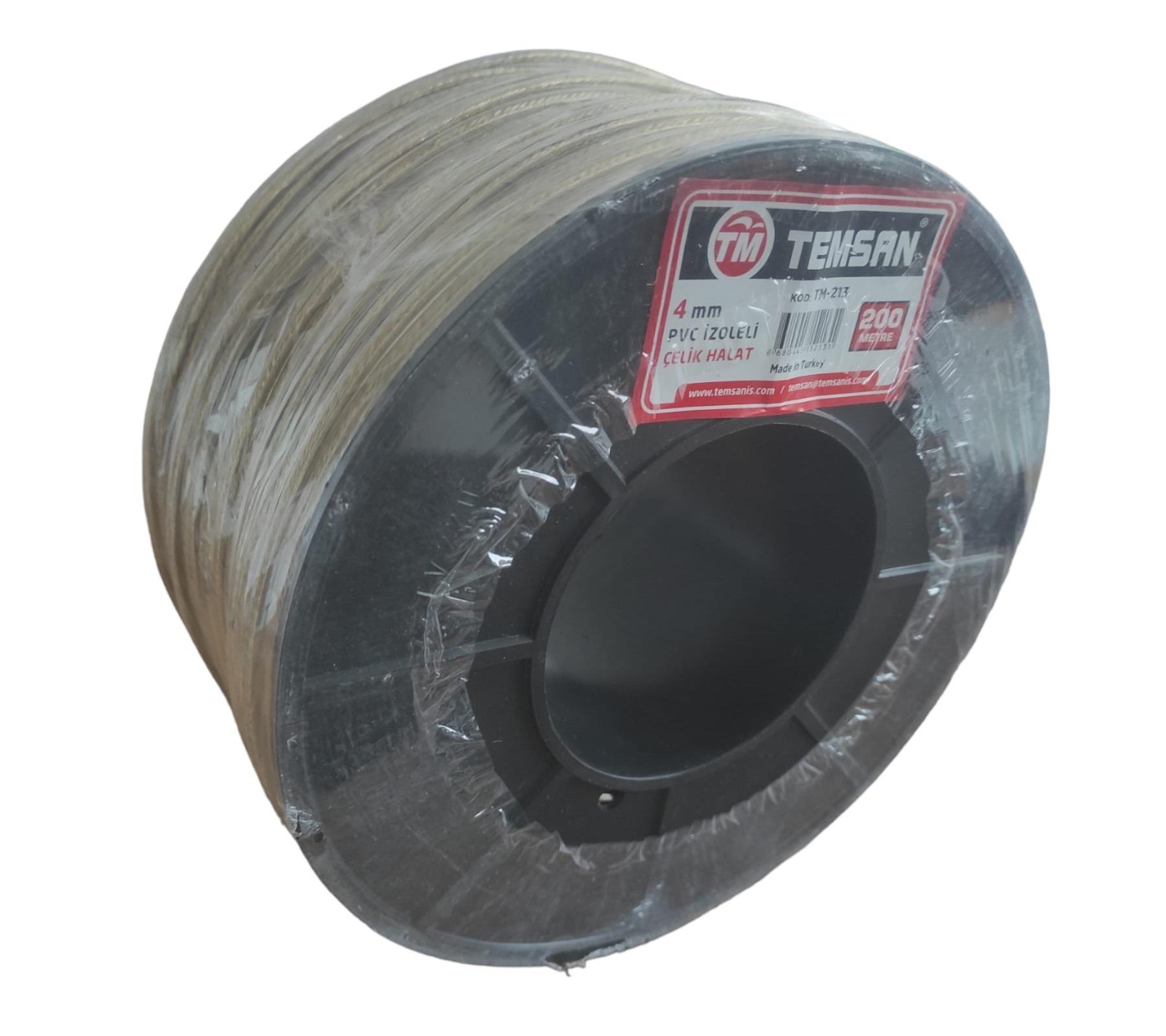 Temsan Pvc Kaplı Halat 2Mm*200M