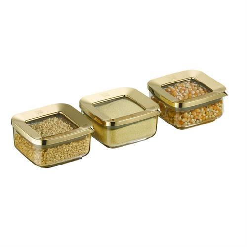 Vip Ahmet Saklama Kabı Gold 3x250 ml Vp-368