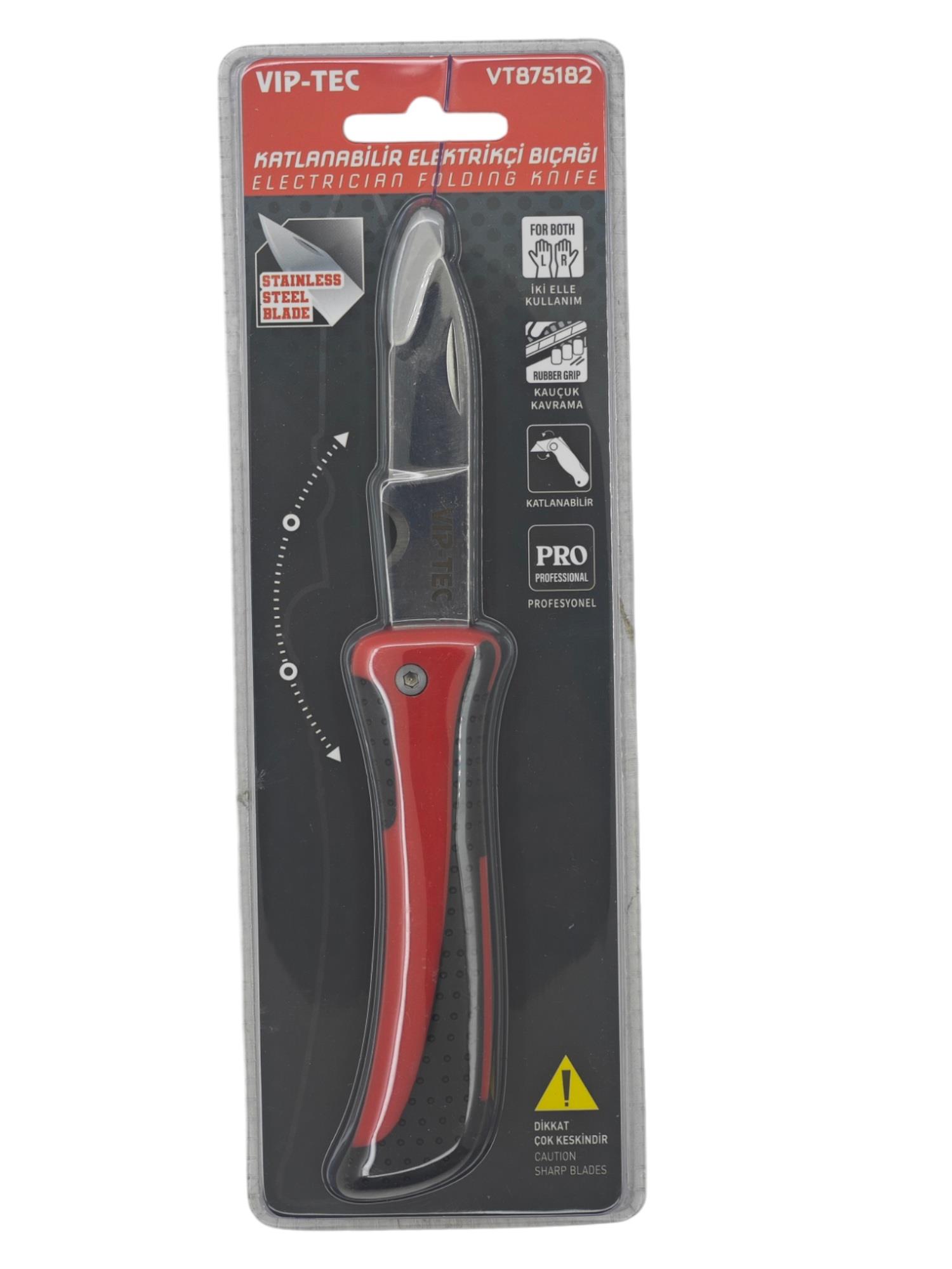 VT875182   Vip-Tec Katlanabilir Elektrikçi Bıçağı