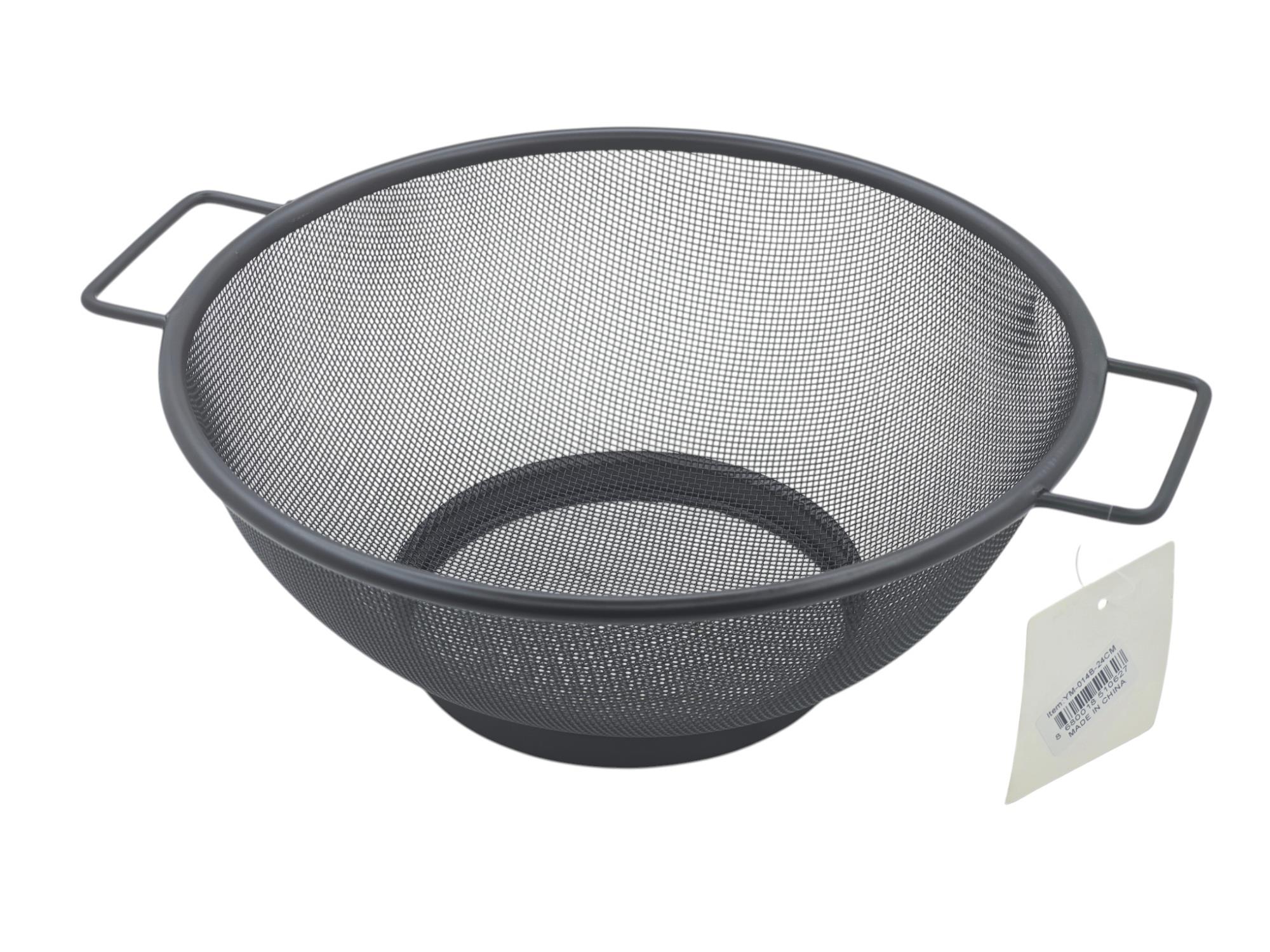 YM-014B-24   Özcan İthalat Metal Tel Süzgeç 24cm - Siyah