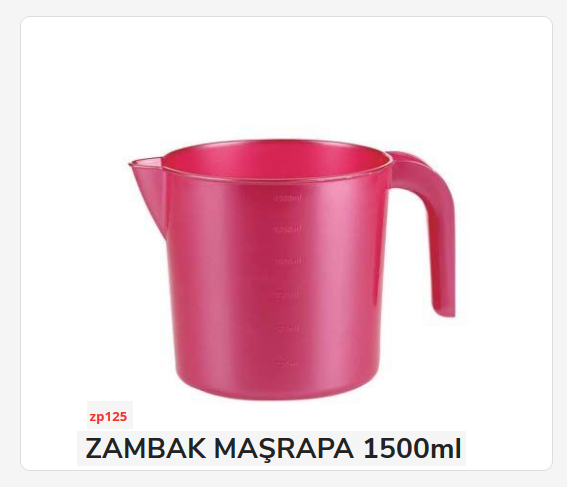 Zambak Maşrapa 1500ml (Geçmeli)