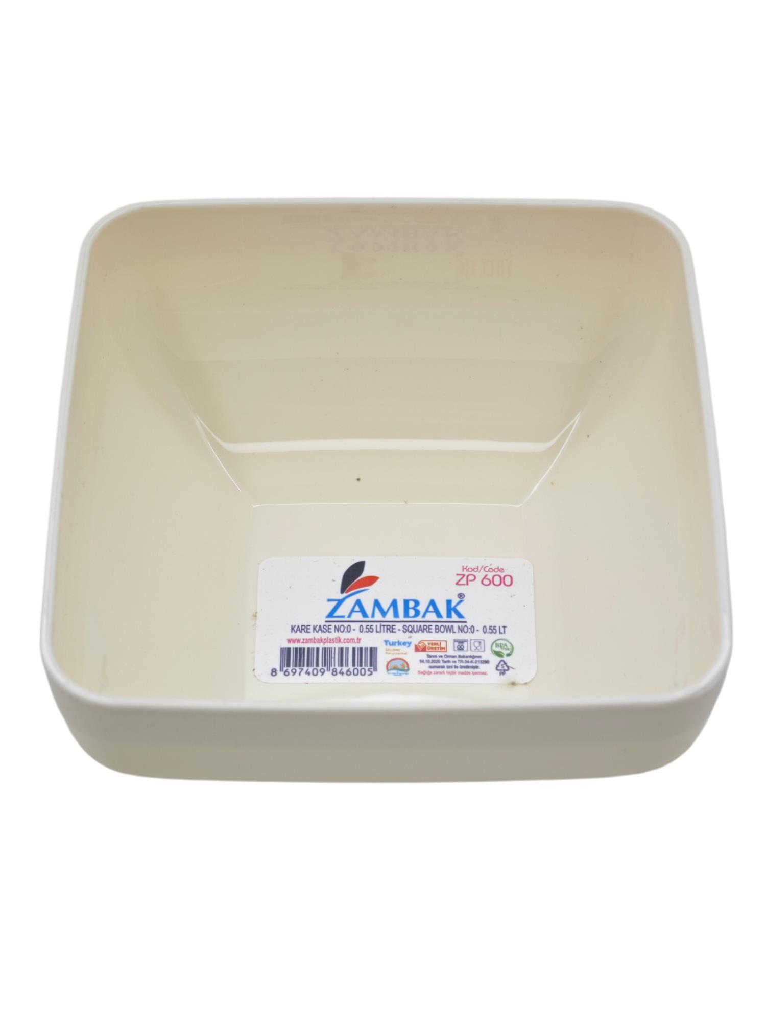 ZP600   Zambak Plastik Kare Kase 0.55lt