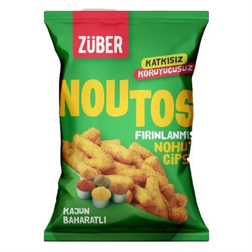 ZÜBER Noutos Kajun Baharatlı Fırınlanmış Nohut Cipsi 55g