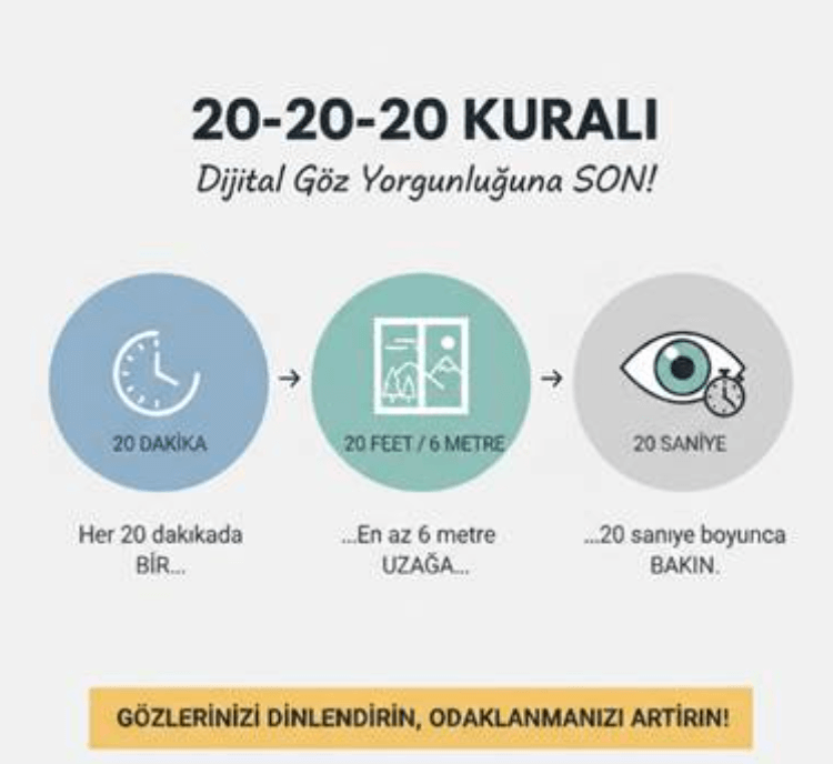 20-20-20 Kuralını Uygulayın