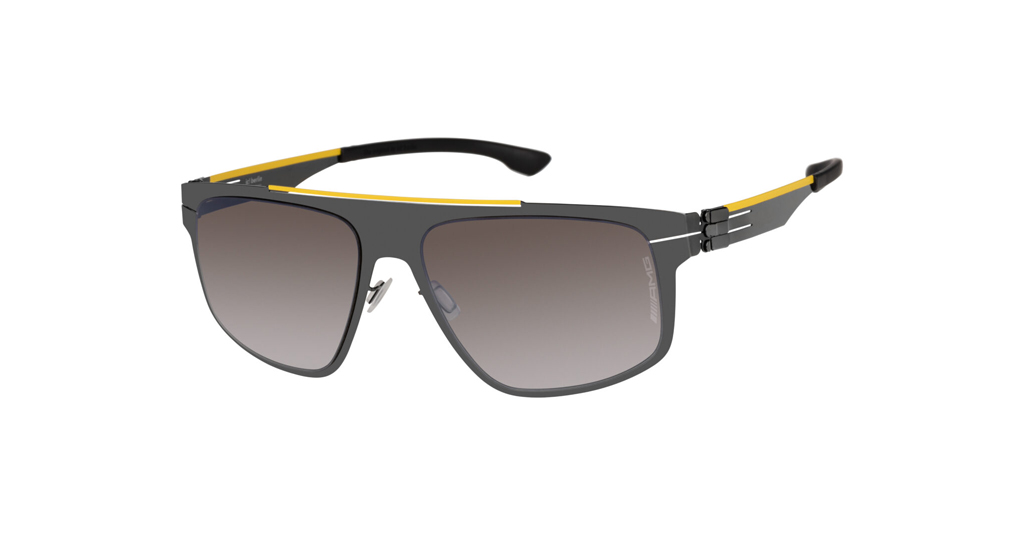 İc Berlin 0002 AMG 11 YELLOW - GUN METAL 60-18 G Unisex Güneş Gözlükleri