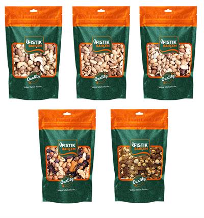 Kuruyemiş Kavrulmuş Tuzlu 5 li Set 750 Gr