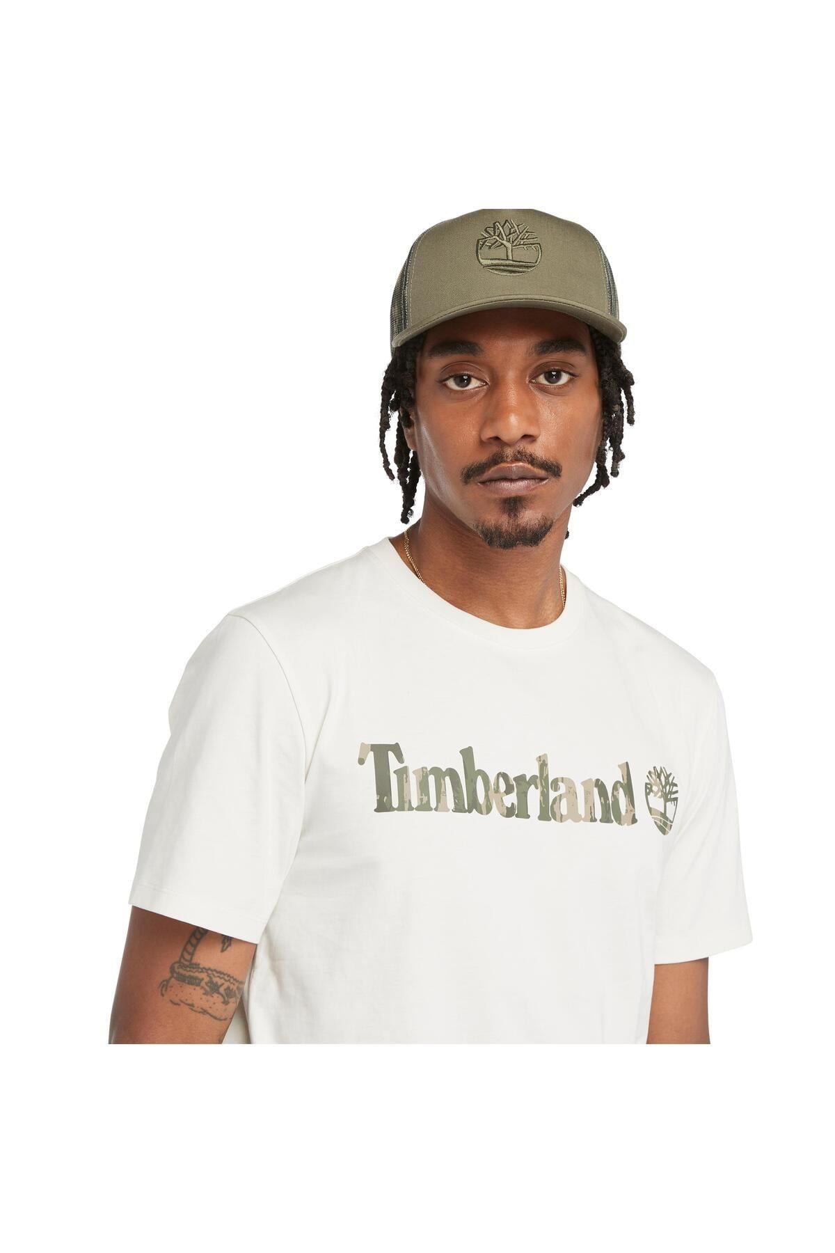 TIMBERLAND Camo Linear Logo Short Sleeve Tee TB0A5UNFCM91