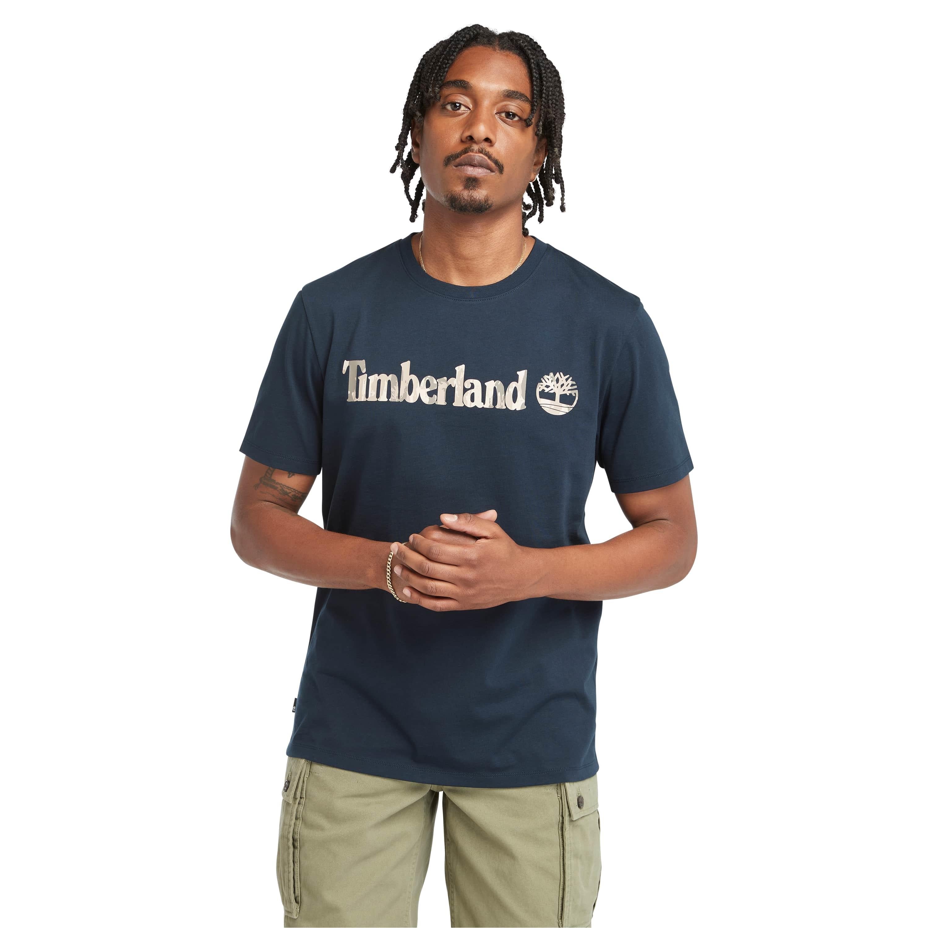 TIMBERLAND Camo Linear Logo Short Sleeve Tee TB0A5UNF4331