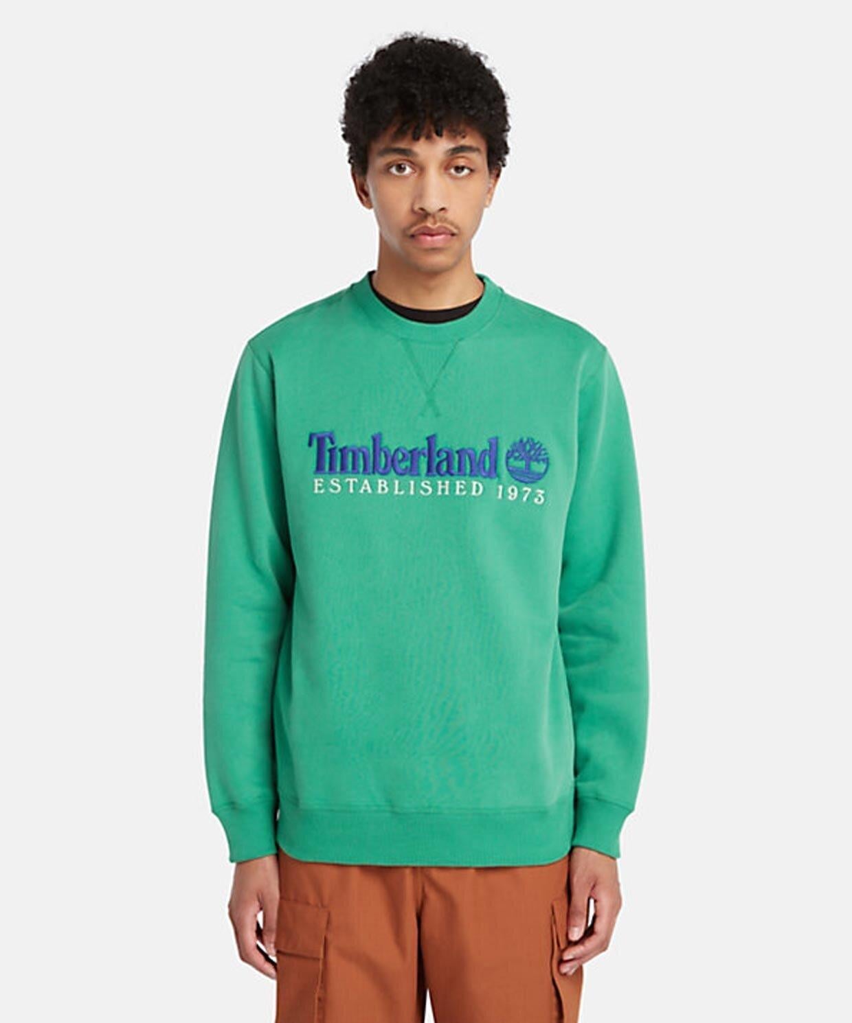 TIMBERLAND Embroidery Logo Brush Back Crew Neck TB0A65DDED31
