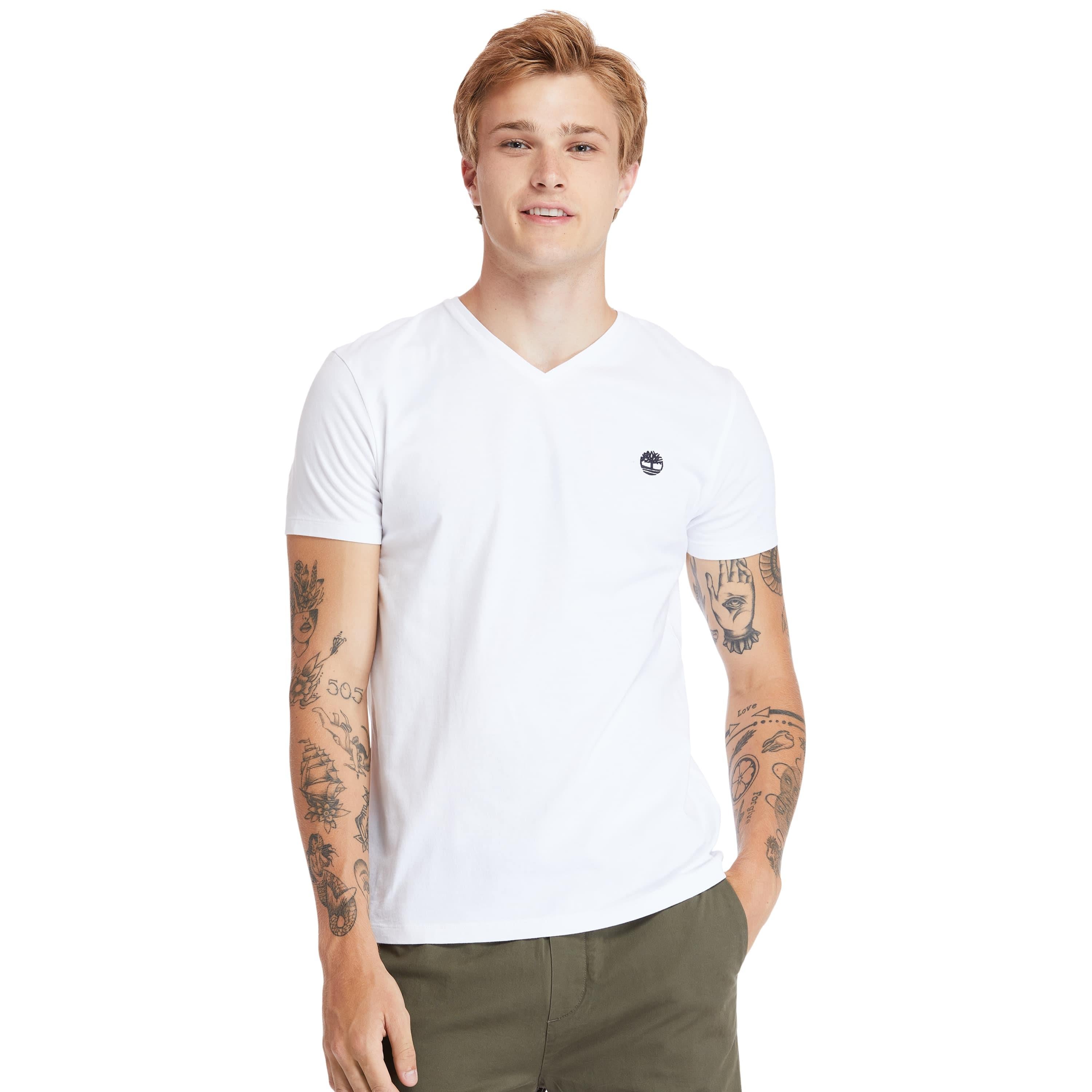 TİMBERLAND V Neck Short Sleeve Tee TB0A2BPT1001