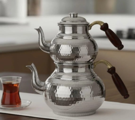 Nikel %100 Bakır çaydanlık