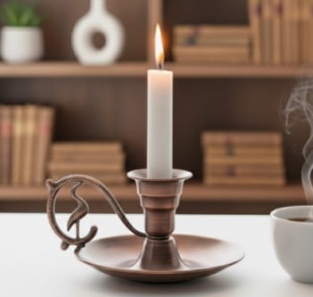 El Yapımı ve Antika Bakır Mumluk