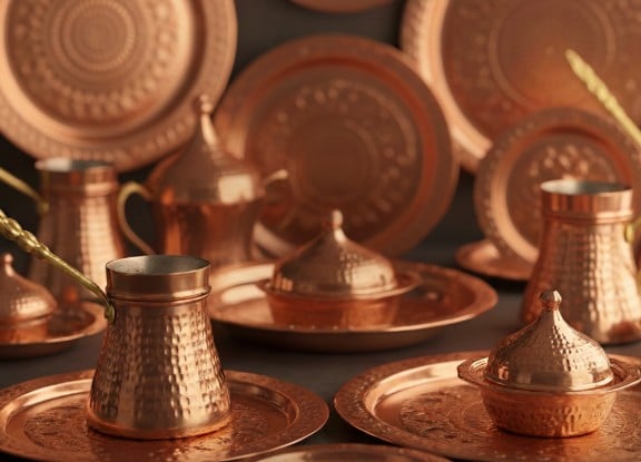 BAkır ürünler, Bakır Cezve, BAkır Tepsi